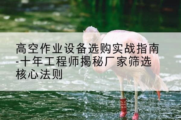 康定剪叉式升降机厂家-高空作业设备选购实战指南-十年工程师揭秘厂家筛选核心法则