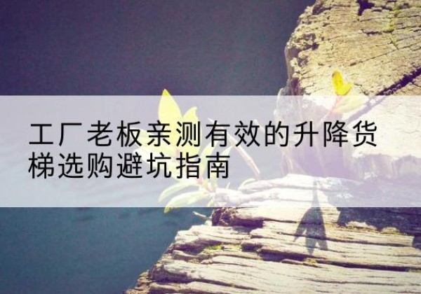 康定升降货梯怎么选-工厂老板亲测有效的升降货梯选购避坑指南
